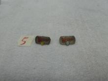 vintage fast food lapel pins, lot of 2 silverplate wendy's years of employment pins