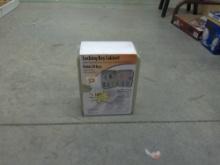 locking key cabinet, new in package comes with 20 key id tags 8in tall and 6.5in wide heavy duty met