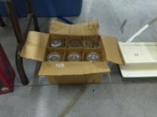 crystal mugs, lot of 12 vintage crystal mugs like new in original box