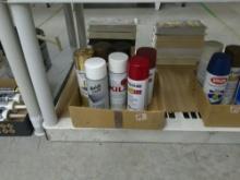 spray paint, 7 cans in good shape see lids for what colors they are