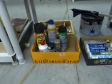car chemicals, a/c refrigerant, tire foam, upholstery cleaner, brake fluid and auto spray paint