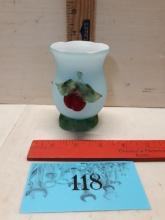 Vintage Art Glass Footed Vase
