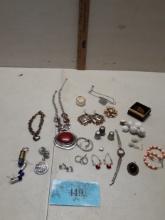 Misc Costume Jewelry Lot, earrings, necklaces and more