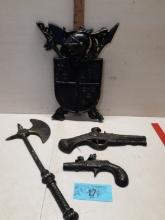 Vintage Hoda Metal Guns, Axe Coat of Arms