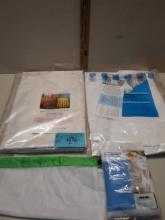 Vintage Linen Lot, Table cloths, Laundry Bags