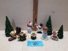 Christmas Lot, Ceramic Trees, snow globe and more