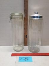 Paneled Canister Jars