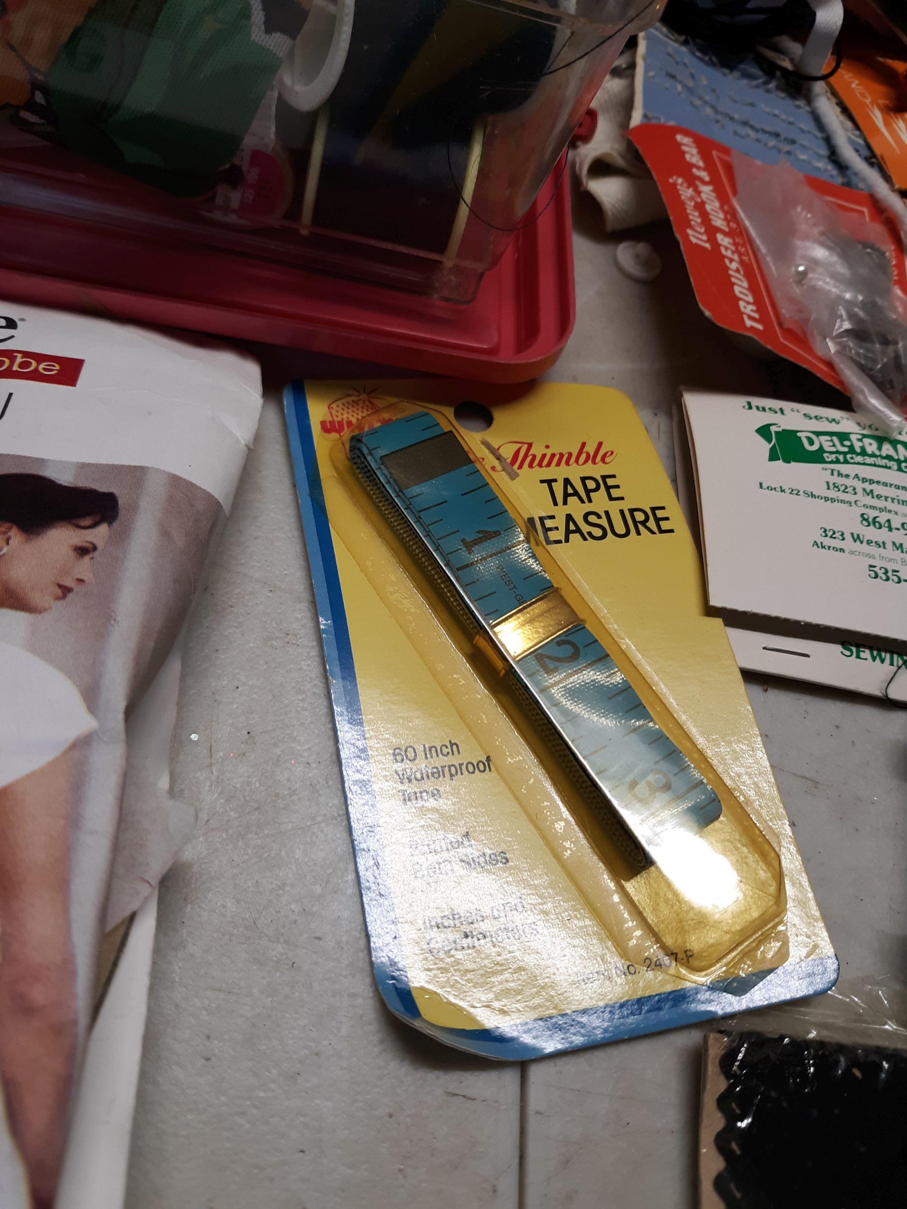 Misc Sewing/Craft Lot, thread, zippers, patterns and more