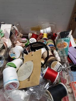 Misc Sewing/Craft Lot, thread, zippers, patterns and more