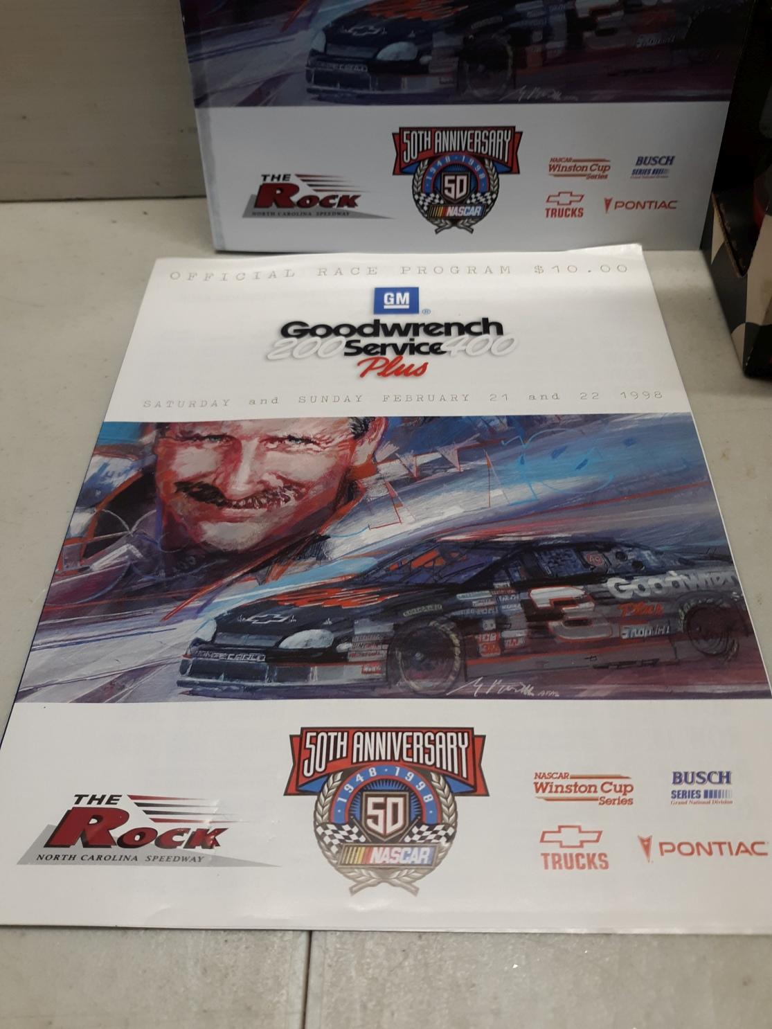 Nascar Lot, 1998 Program, Bill Elliott Helmet Cup Holder, Tire, Pin