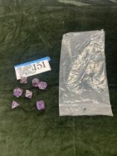 Dice Set, Amethyst