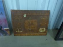 john deere sign, vintage metal 12x16