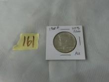 kennedy silver half dollar, 1968-D in card AU grade
