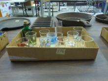 shot glasses, lot of 11 from various american tourist spots