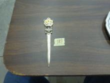 brass letter opener, new york city 6.5in long