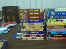 john wayne westerns on vhs, lot of 10 total includes some rare films