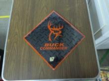 buck commander sign, new metal sign 12in sq
