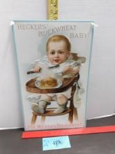 Heckers' Buckwheat Baby Metal Sign