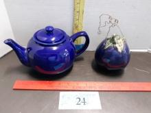 Vegetable Fruit Ceramic, DesignPac Cobalt Blue Teapot