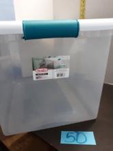 Tote with Latching Lid, Sterilite, 64 qt