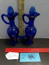 Vintage 1970's Cobalt Blue AVON Collectable Bottles