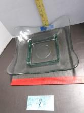 Sea glass green recycled glass bowl