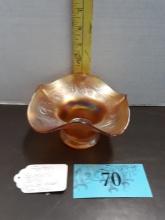 Vintage Fenton "Blackberry Spray" Carnival Glass Hat Bowl