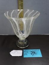 Vintage Bubble Glass Vase, hand blown