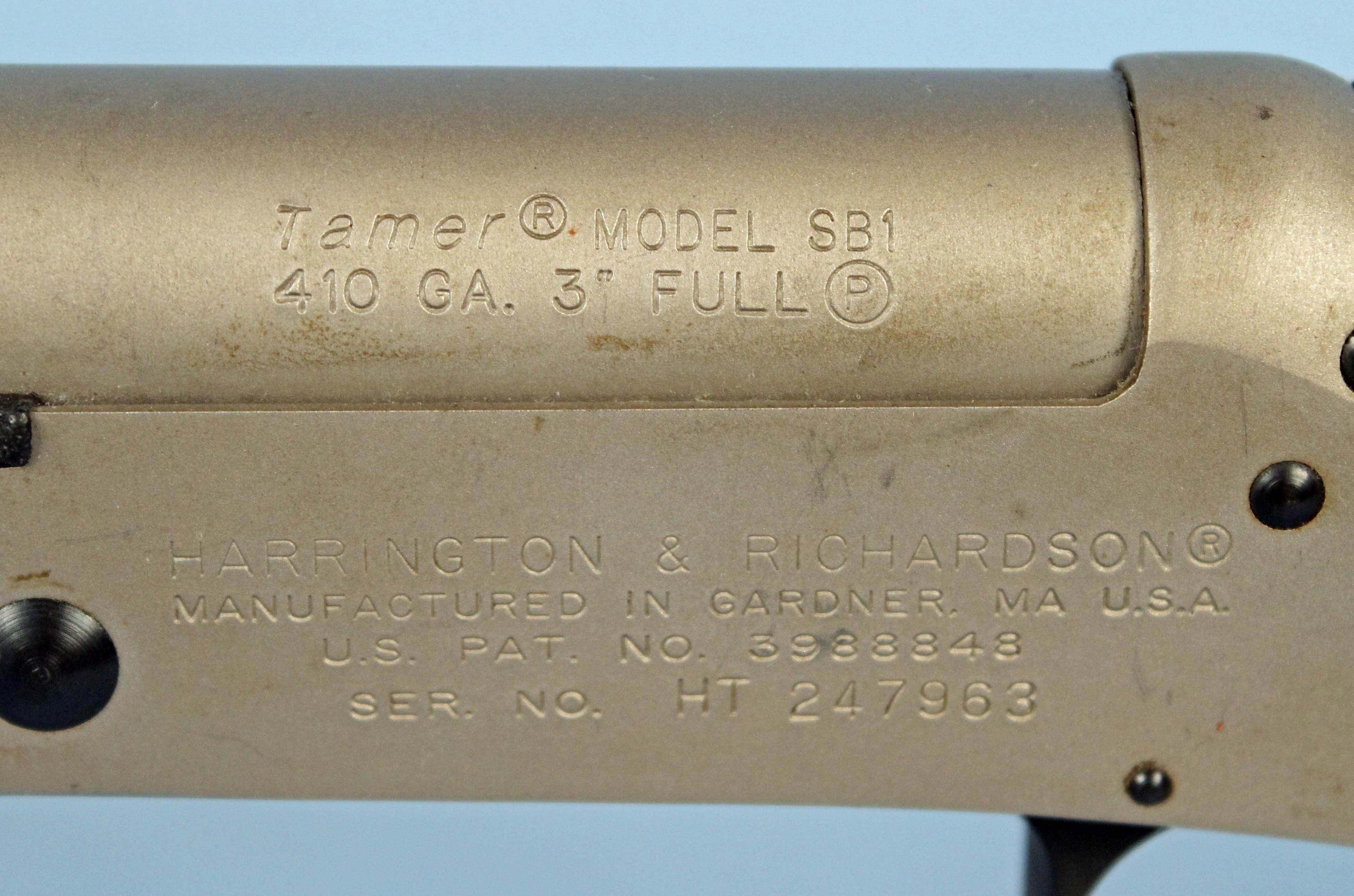 H&r Tamer Sb1 410 Ga Single Shot Shotgun