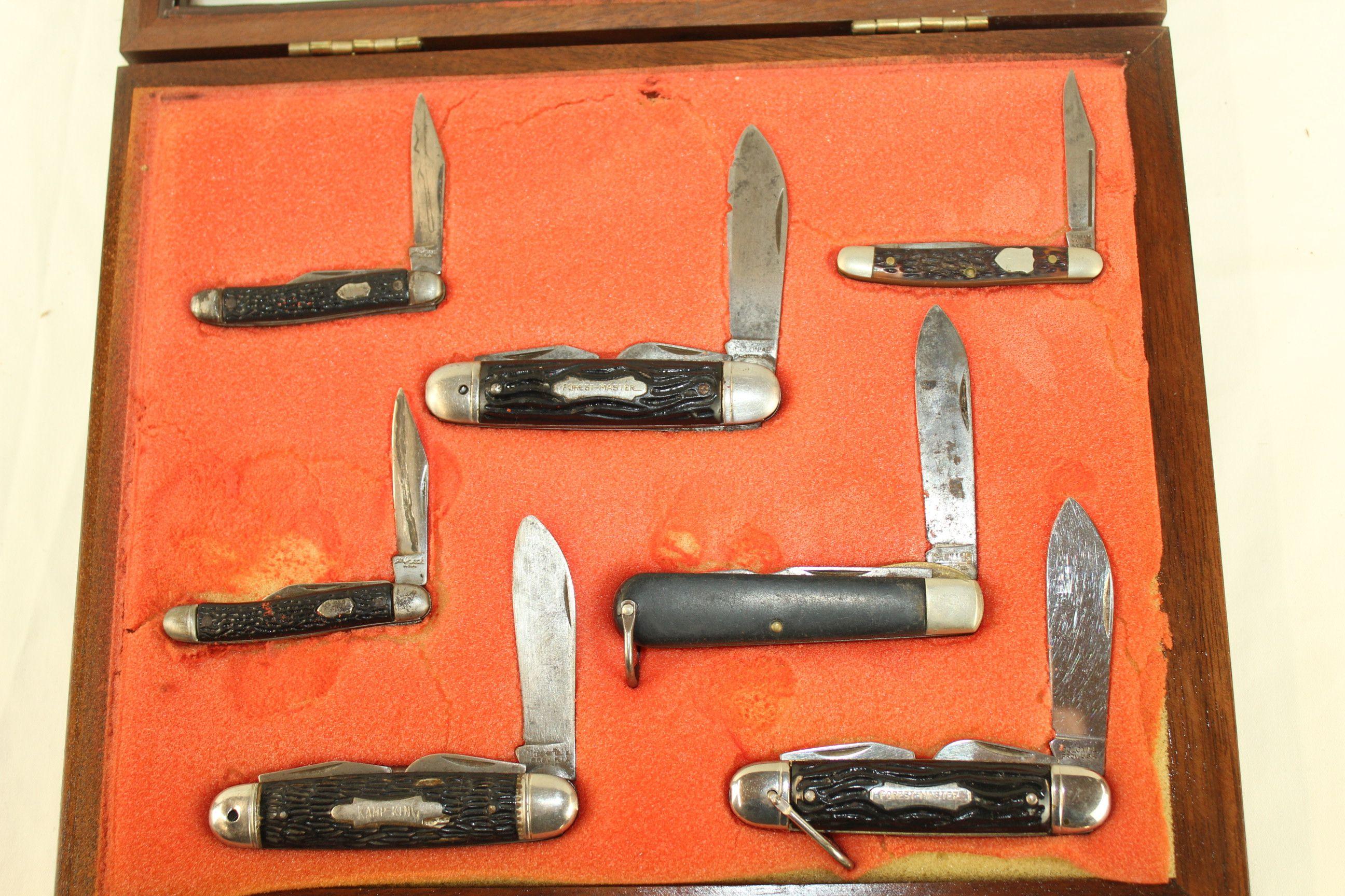 7-Knife Display w/Display Case