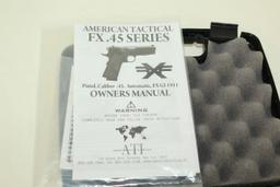 American Tactical M1911GI .45 ACP Pistol w/3- 8 Round Magazines