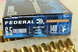 20 Rounds of Federal 6.5 Creedmoor 140 Gr. JSP Ammo