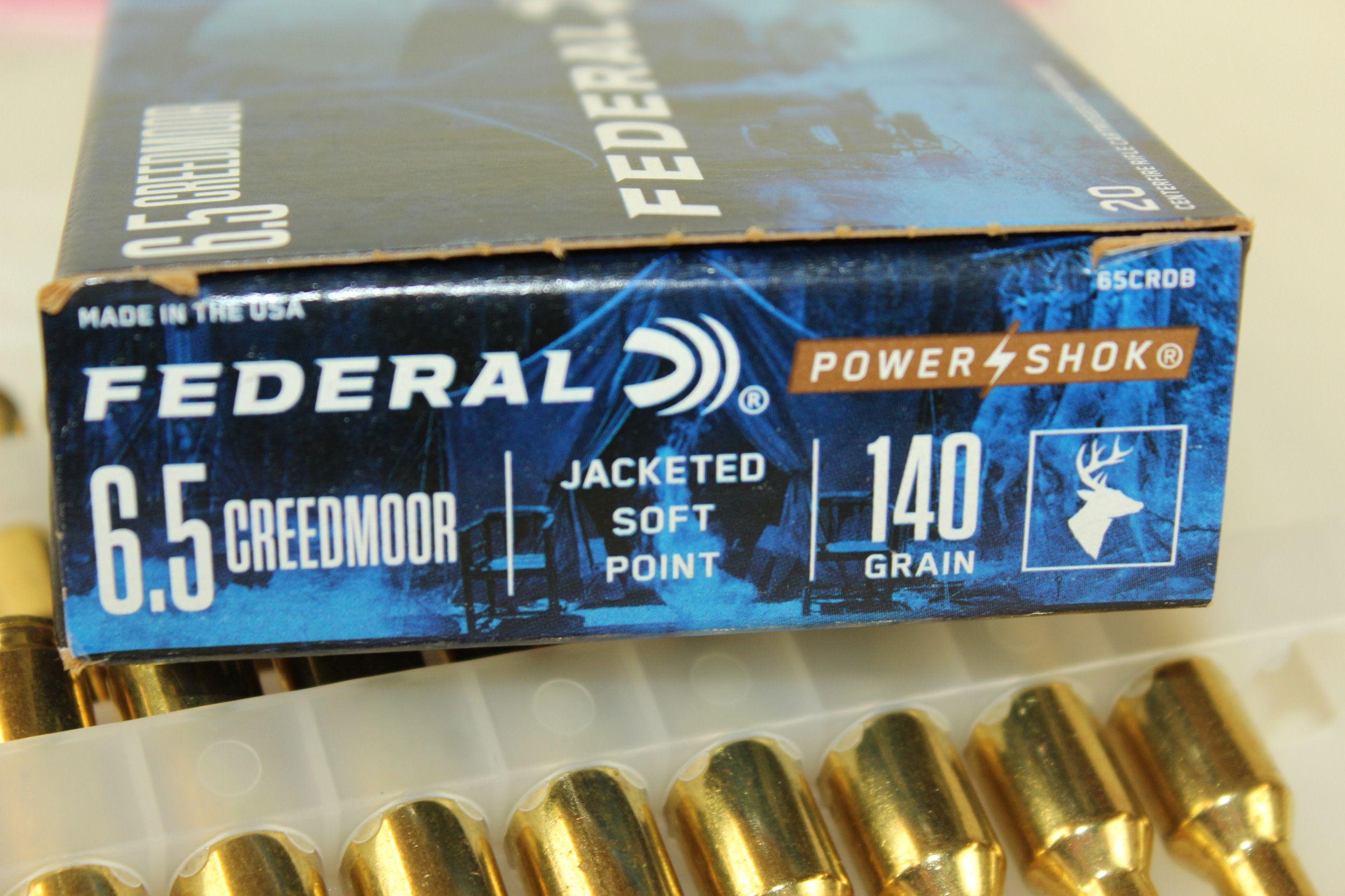 20 Rounds of Federal 6.5 Creedmoor 140 Gr. JSP Ammo