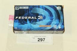 20 Rounds of Federal 6.5 Creedmoor 140 Gr. JSP Ammo
