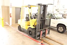 Hyster H55XM Gas Forklift w/4508 Hours, 5500lb. Capacity