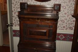 Antique Secretary w/Writing Table, Drawers and Cabinet