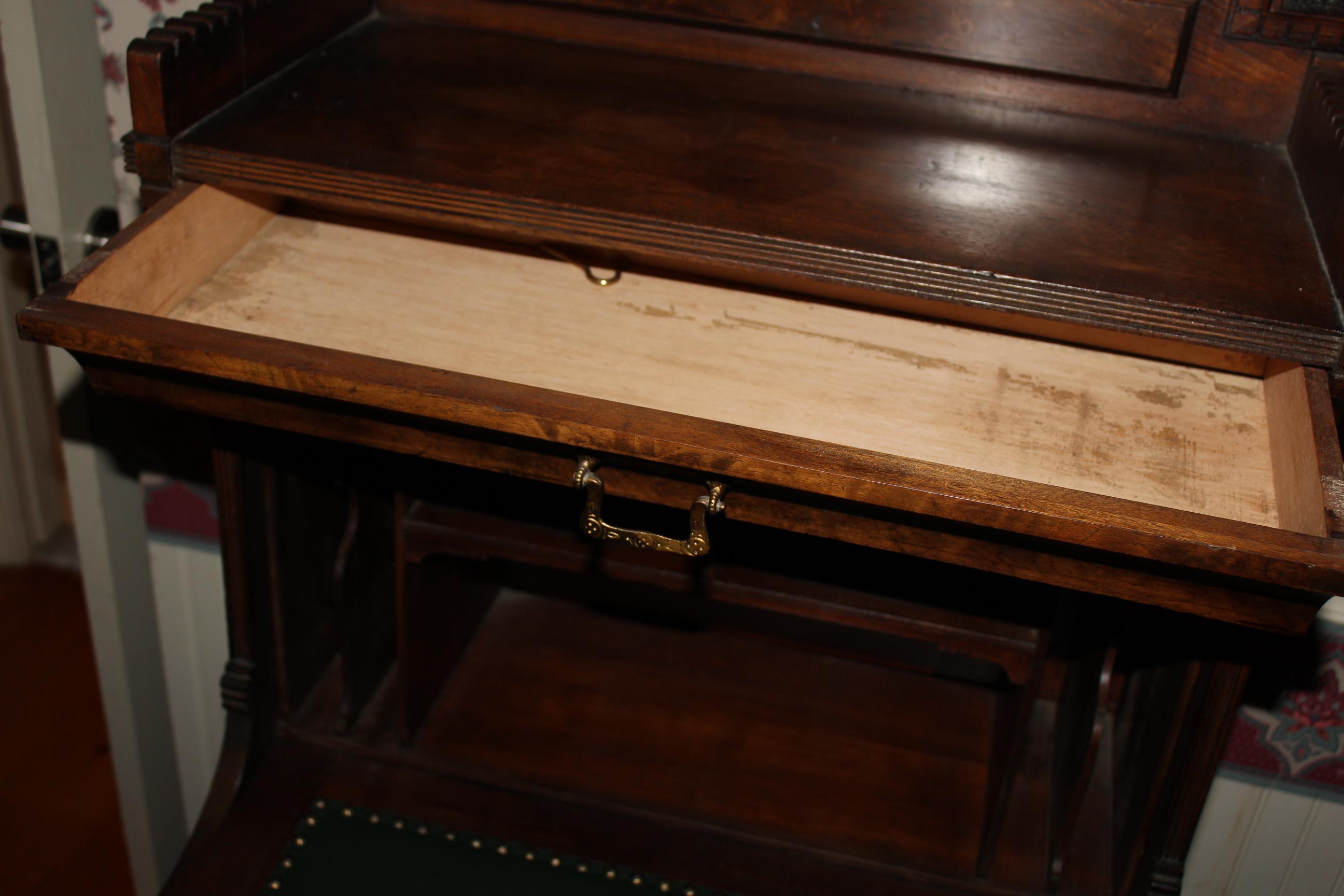 Antique Secretary w/Writing Table, Drawers and Cabinet