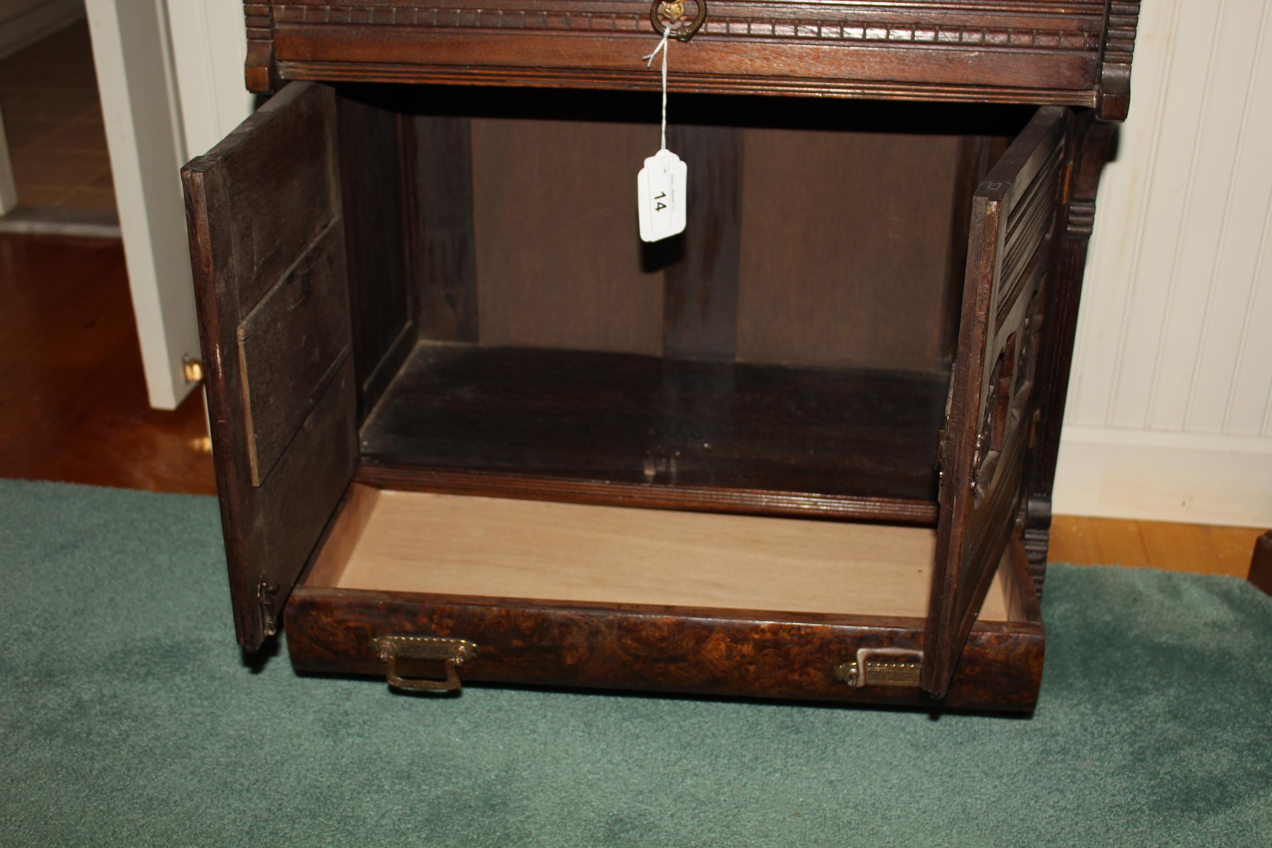 Antique Secretary w/Writing Table, Drawers and Cabinet