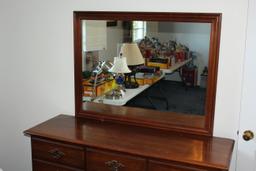 Young-Hinkle Solid Cherry 9 Drawer Dresser w/Mirror
