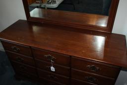 Young-Hinkle Solid Cherry 9 Drawer Dresser w/Mirror