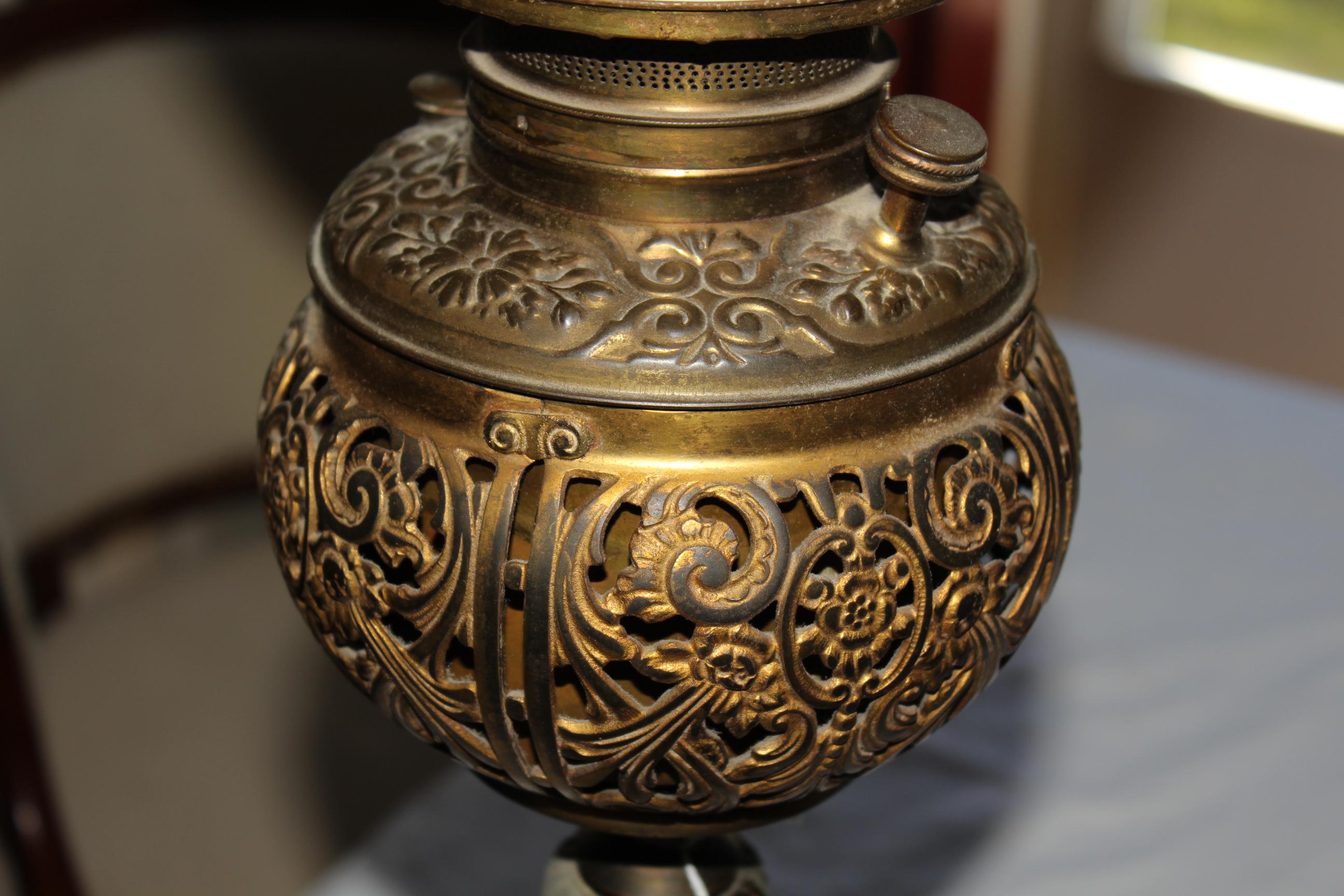 Brass Candle Stick Globe Lamp