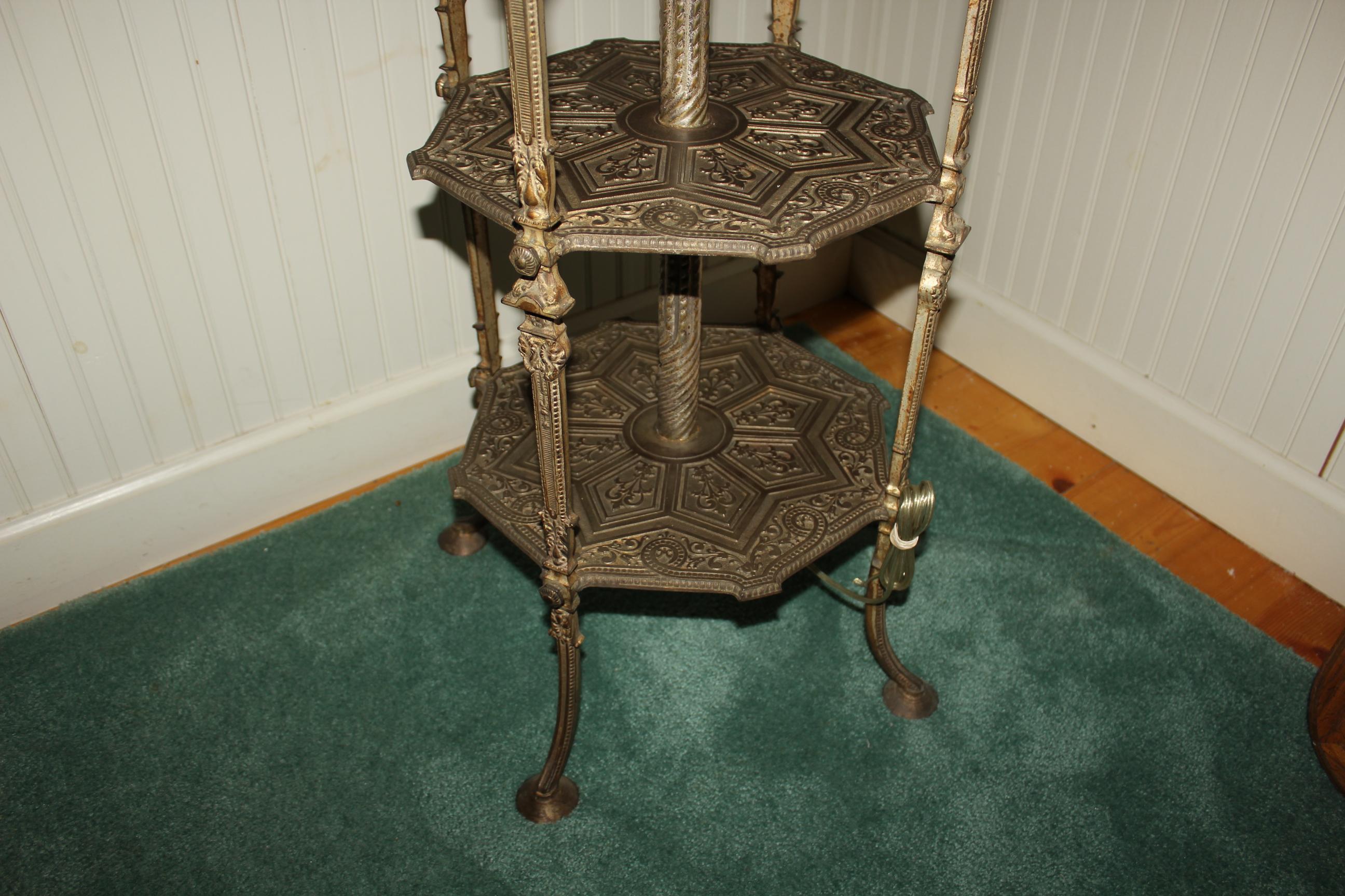 Oriental Style Lamp/Table and Looks to be all Brass