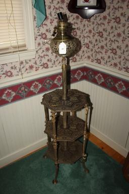 Oriental Style Lamp/Table and Looks to be all Brass