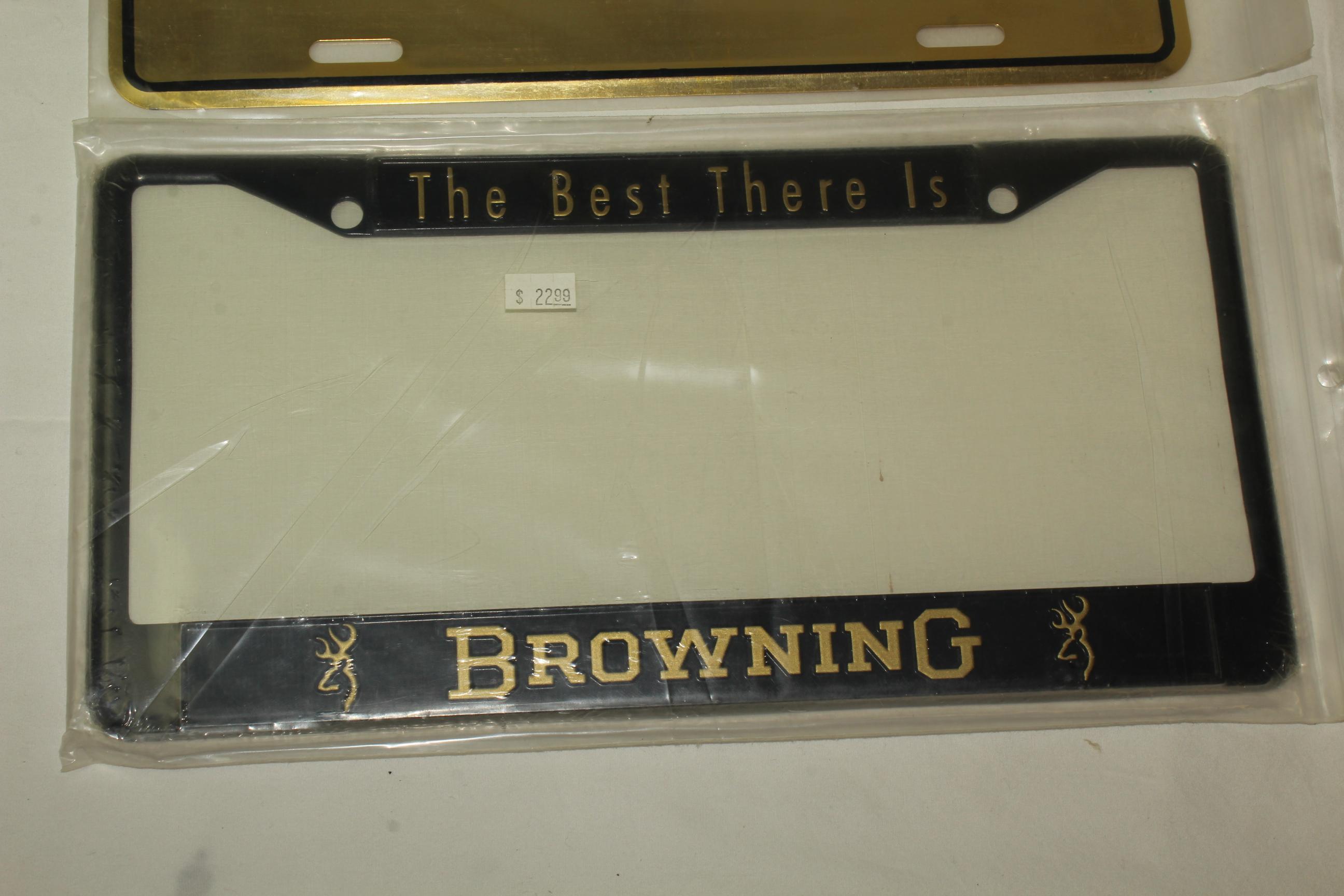 Browning Tag and Browning Tag License Plate Frame