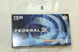 20 Rounds of Federal .270 WIN., 130 Gr. JSP Ammo