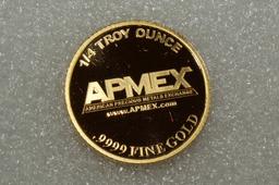 APMEX 1/4 Troy Ounce .9999 Fine Gold Coin