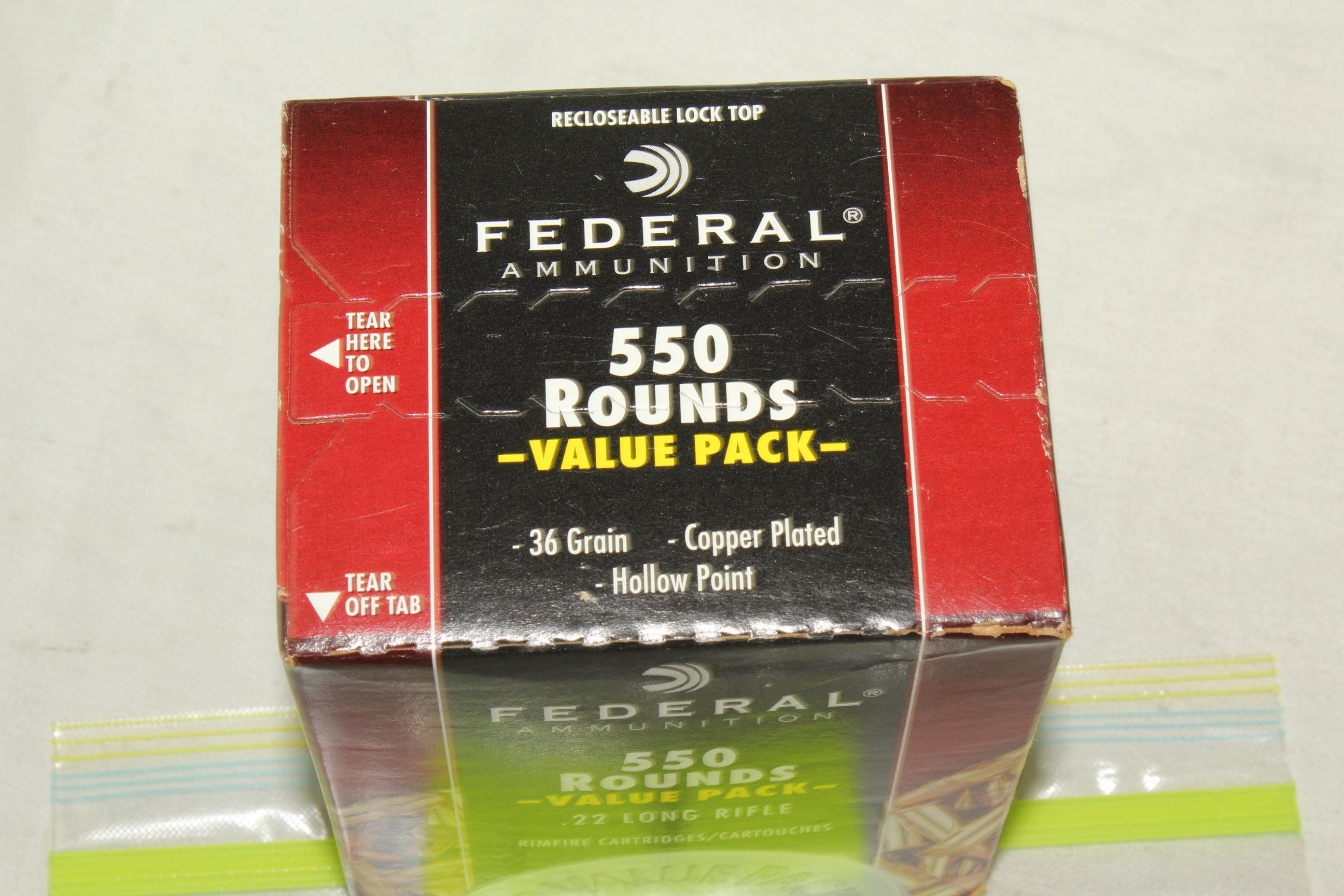 550 Rounds of Federal .22LR Ammo