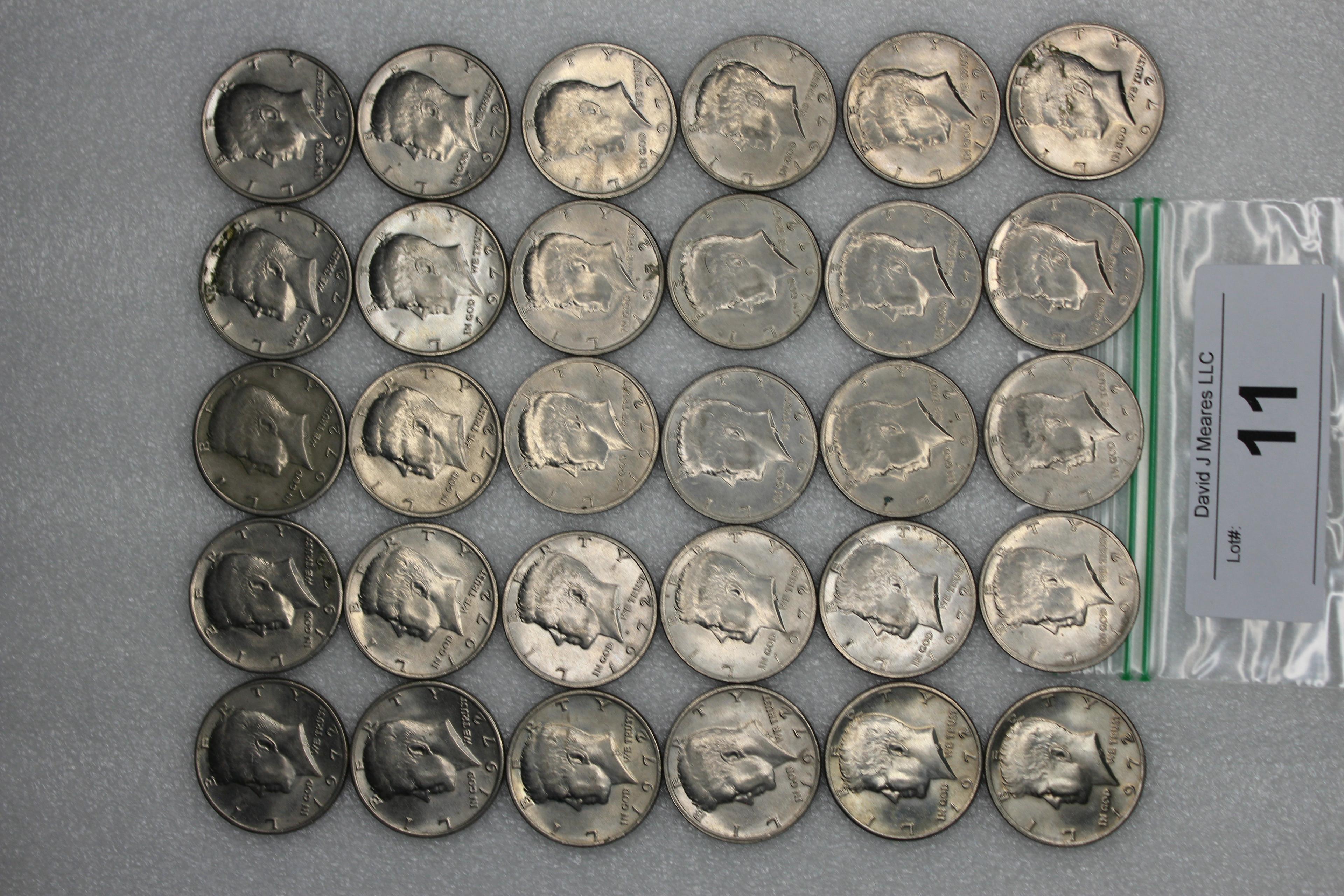(30) 1972 JFK Half Dollars