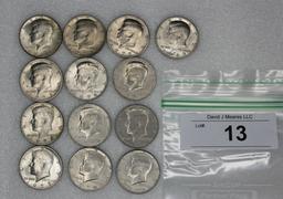 (13) John F. Kennedy Half Dollars