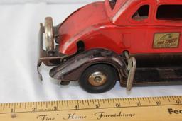 "Fire Chief" Wind-Up Metal Car by The Hoge Mfg. Co.